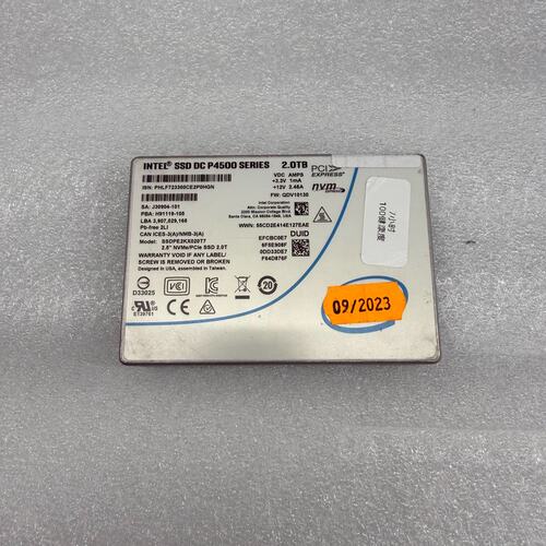 INTEL SSD DC S4500 SERIES 1.92( 议价）