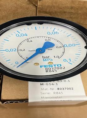 费斯托FESTO 8037002 面板式压力表 PA(询价）