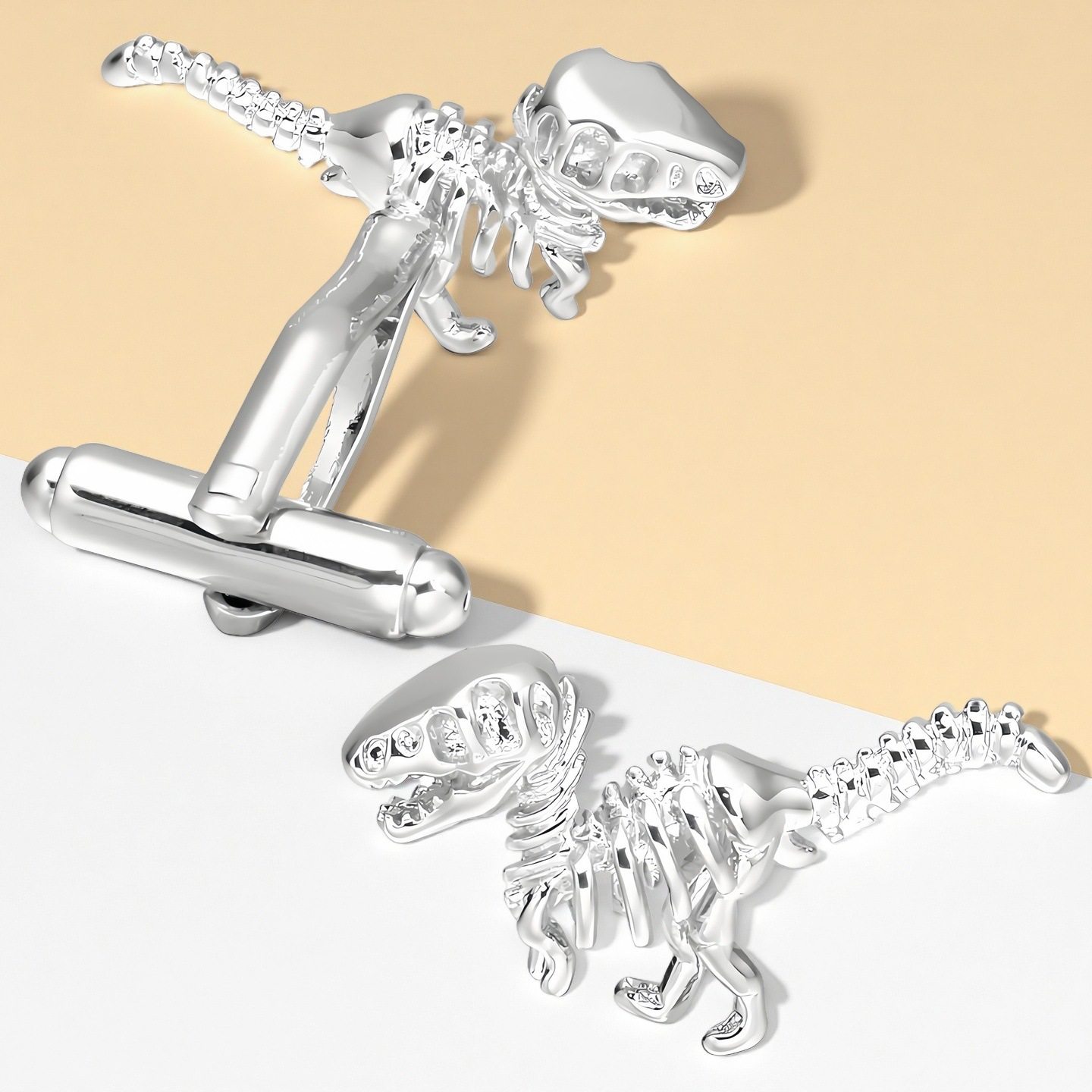 【TZG Cufflinks】法式衬衫袖扣袖口袖钉 恐龙化石袖扣 银色,服饰配件/皮带/帽子/围巾,袖扣,淘宝优惠券,粉丝福利购,淘宝优惠卷