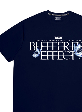 tizzyt演唱会周边t恤夏男女同款蝴蝶效应纯棉短袖衣服粉丝应援物