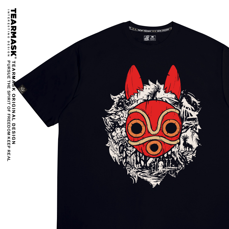 幽灵公主电影周边t恤短袖衣服