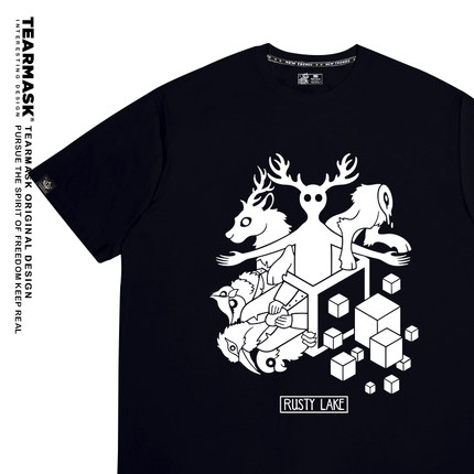 rusty lake锈湖周边t恤男女同款游戏插画涂鸦艺术短袖衣服tshirt