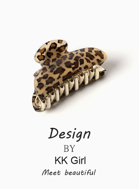 豹纹抓夹女2025新款鲨鱼夹高级感后脑勺盘头发半扎发夹子头饰发卡