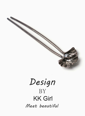 银杏叶u型发簪2026年新款中式简约高级感发钗古风汉服配饰女盘发