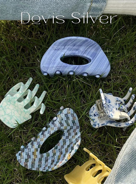 简约慵懒优雅法式气质抓夹时尚复古醋酸板材后脑勺发夹夹子头饰女