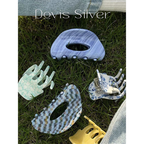 法式风复古醋酸板材夹子头饰