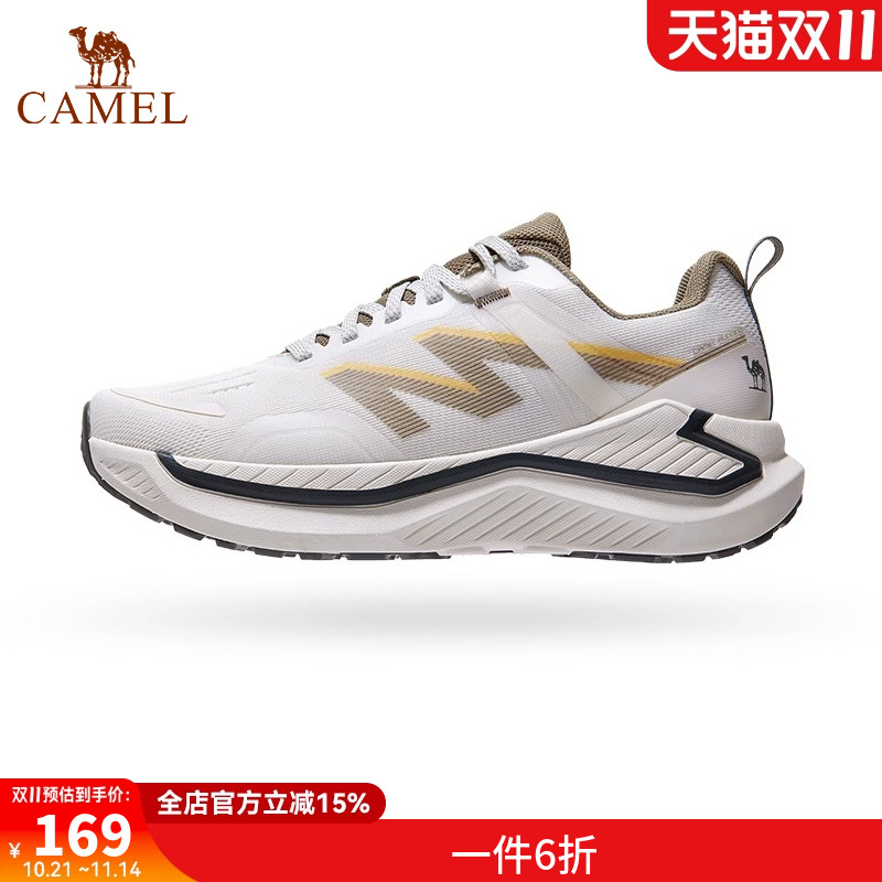骆驼运动鞋追风慢跑鞋女2025春季透气网面气垫跑步鞋男