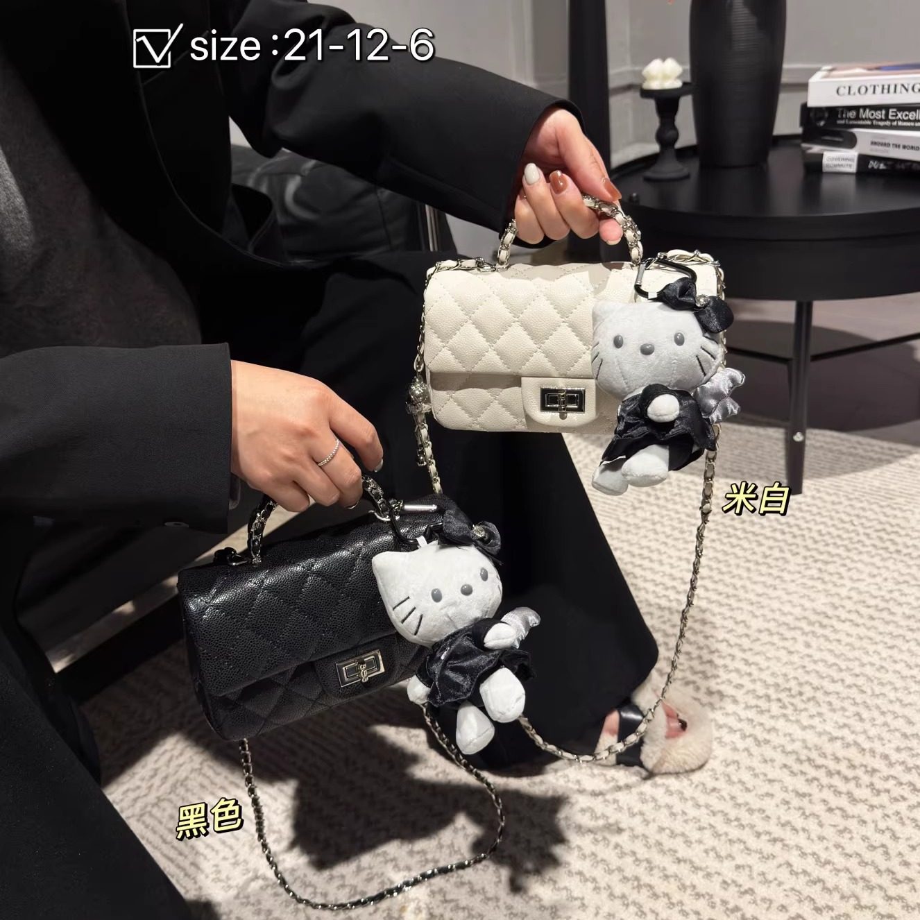 超火精致小方包女2025新款真皮鱼子酱菱格链条包小香风斜挎包小包,箱包皮具/热销女包/男包,小方包,淘宝优惠券,粉丝福利购,淘宝优惠卷