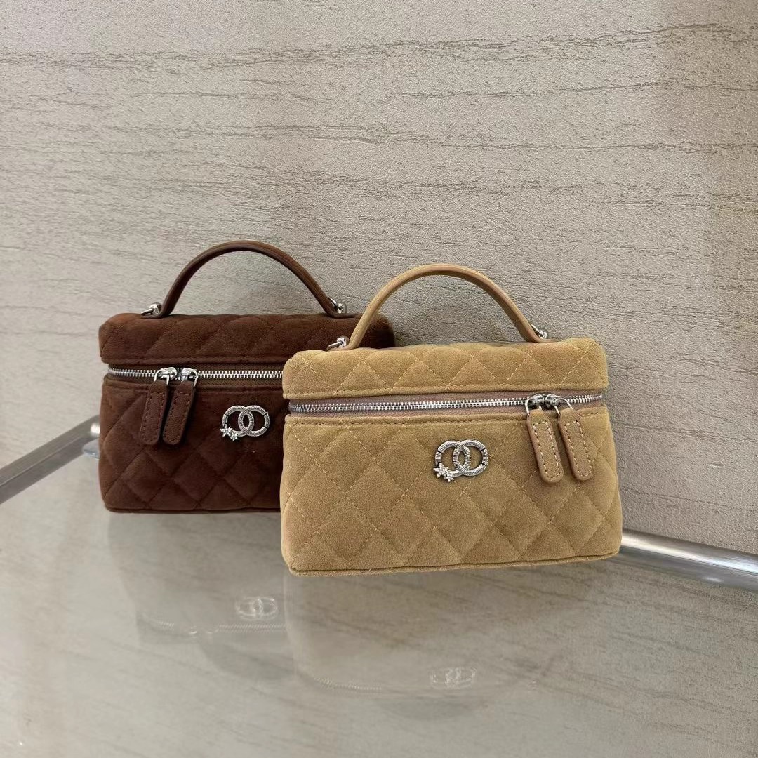 小香风饭盒包麂皮斜挎包盒子包女