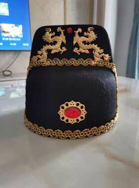 东西厂锦衣卫帽子 明朝飞鱼服新郎帽子 官帽 黑色 财神帽古装演出