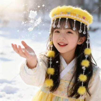 夜光香妃发箍发光发饰名族风儿童演出拍照香妃头饰儿童带灯成品