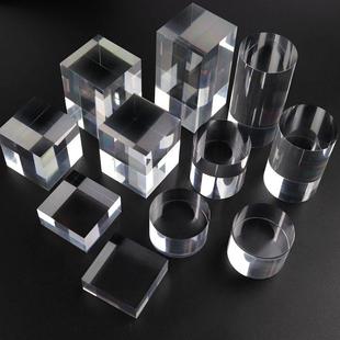 透明亚克力方柱水晶展示架珠宝饰品古玩手办模型底托饰品化妆品座