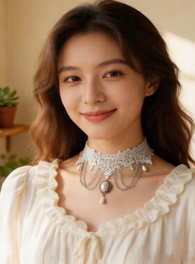 新款韩版蕾丝项链锁骨链短款流行脖子典雅洛丽塔饰品品质看得见