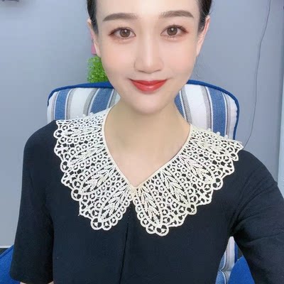 花边对领云肩小披肩衣领