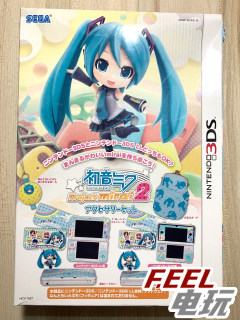 3DS 3DSLL 初音未来 未来计划2 官方配件 水晶壳 贴纸 保护包*