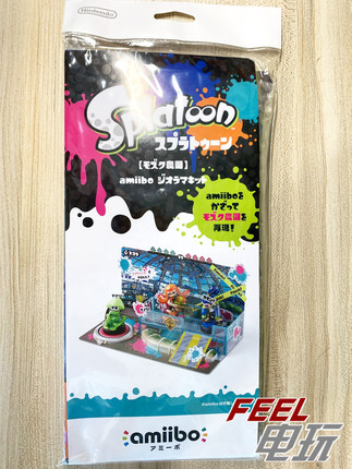 喷射战士 splatoon amiibo展示台场景底座背景板 switch斯普拉遁*