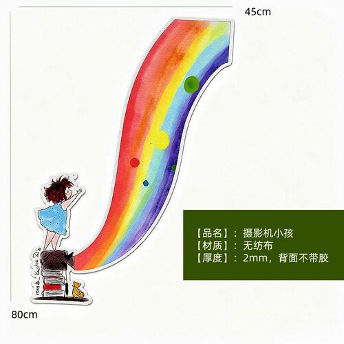摄影机立体墙贴现代简约教室