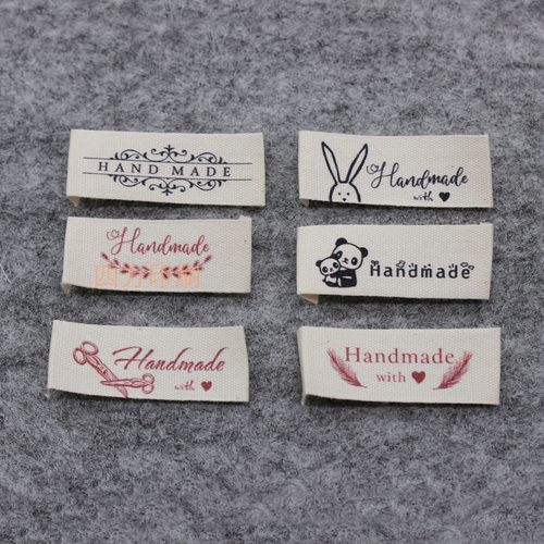 纯棉印标handmade领标童装商标
