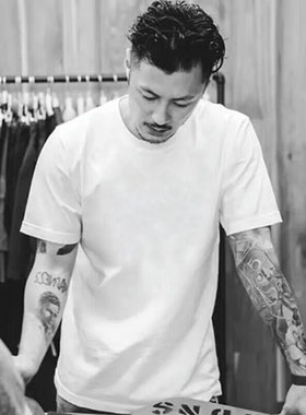 HANDIAN纯棉纯色短袖T恤男女打底衫白色体桖内搭上衣男士半袖t恤