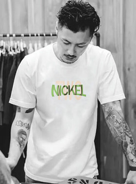 HANDIAN潮牌重磅短袖T恤男宽松大码纯棉上衣夏季潮流ins半袖体恤