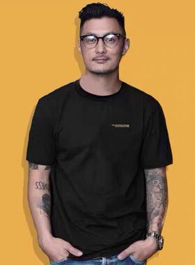 HANDIAN2026新款夏季潮牌短袖T恤男大码宽松圆领纯棉半袖夏装上衣