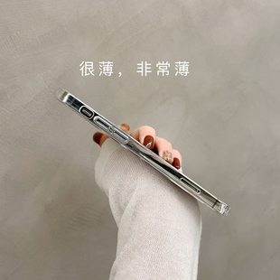 S25/S23/s22/s21ultra适用三星s20+手机壳s10e不会黄s9透明硬壳note10+圆弧边S23FE不顶膜S24+/S26+