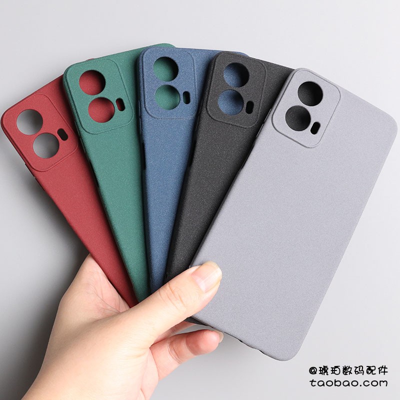 岩砂软壳适用摩托罗拉Motorola Moto G34手机壳磨砂防指纹g54硅胶保护套G84网红ins纯色防滑简约男女款
