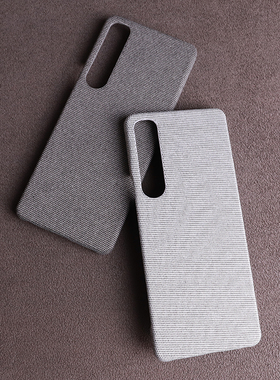 1VI适用索尼Xperia 1 IV手机壳Sony手工贴布4代保护套X5 III防滑Pro-I硬壳5IV简约商务5V牛仔布