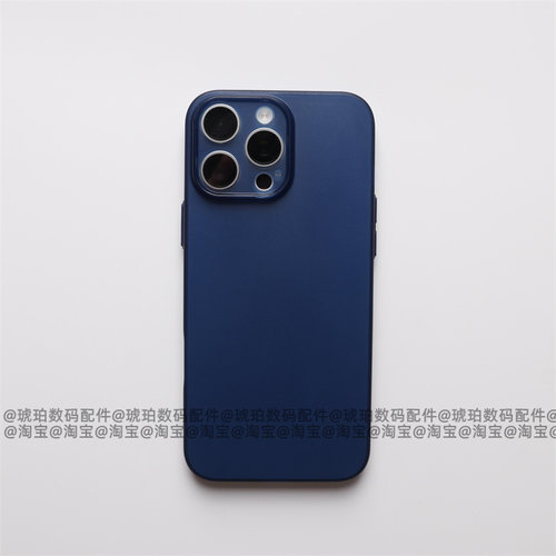 iPhone16e超薄tpu硅胶软壳15pro适用苹果18ProMax手机壳深蓝色14抗指纹防刮花磨砂13裸机感12简约半透明17Air