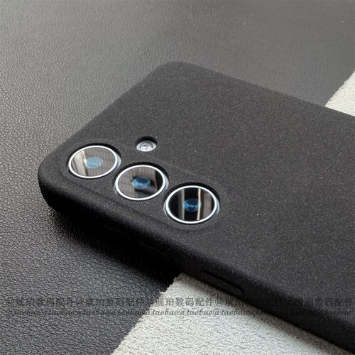 粗磨砂颗粒感硅胶软壳适用三星GalaxyS25Ultra手机壳S25edge经典黑色S24+不沾指纹S23FE全包S22简约小众纯色1