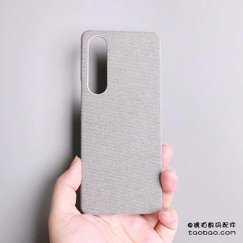 适用索尼Xperia 1 V手机壳奶奶灰VI布纹保护套Sony Xperia 5V牛仔布III磨砂防指纹简约商务防滑Pro-I纯色硬壳