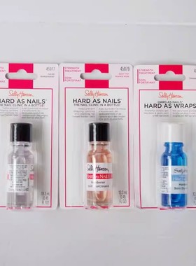 Sally Hansen 硬甲油(自然粉 透明色 晴空蓝) 强化指甲预防断裂