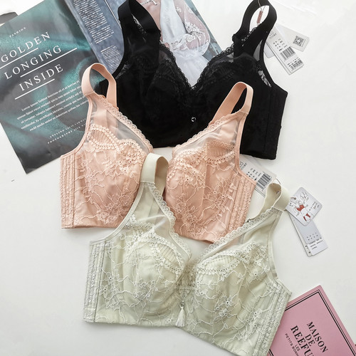 娅筑性感软钢圈全棉大胸显小文胸