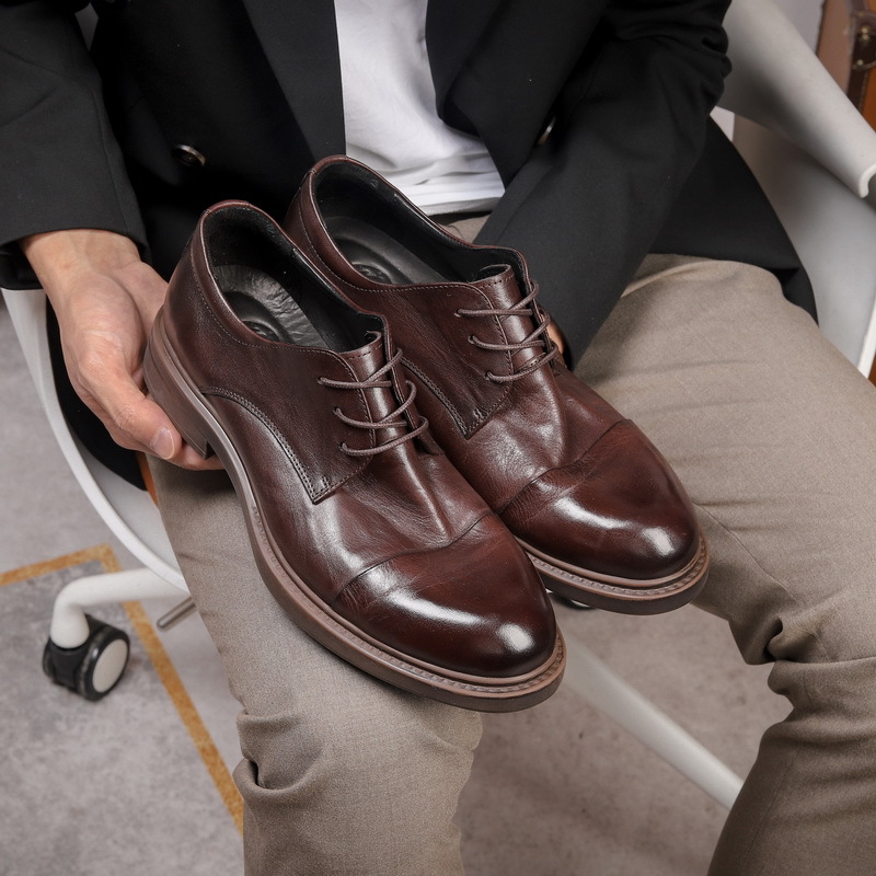 水洗马皮鞋手工透气复古