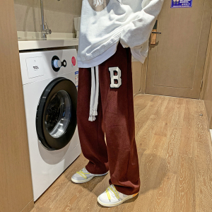 冬季手工编织抽绳卫裤男宽松227-2*K263*P50加绒55控78图片