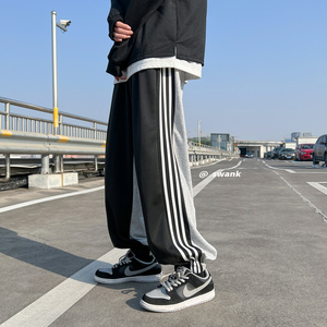 秋季新货主推大码卫裤拼接束脚裤 227-2*K280*P50控68图片