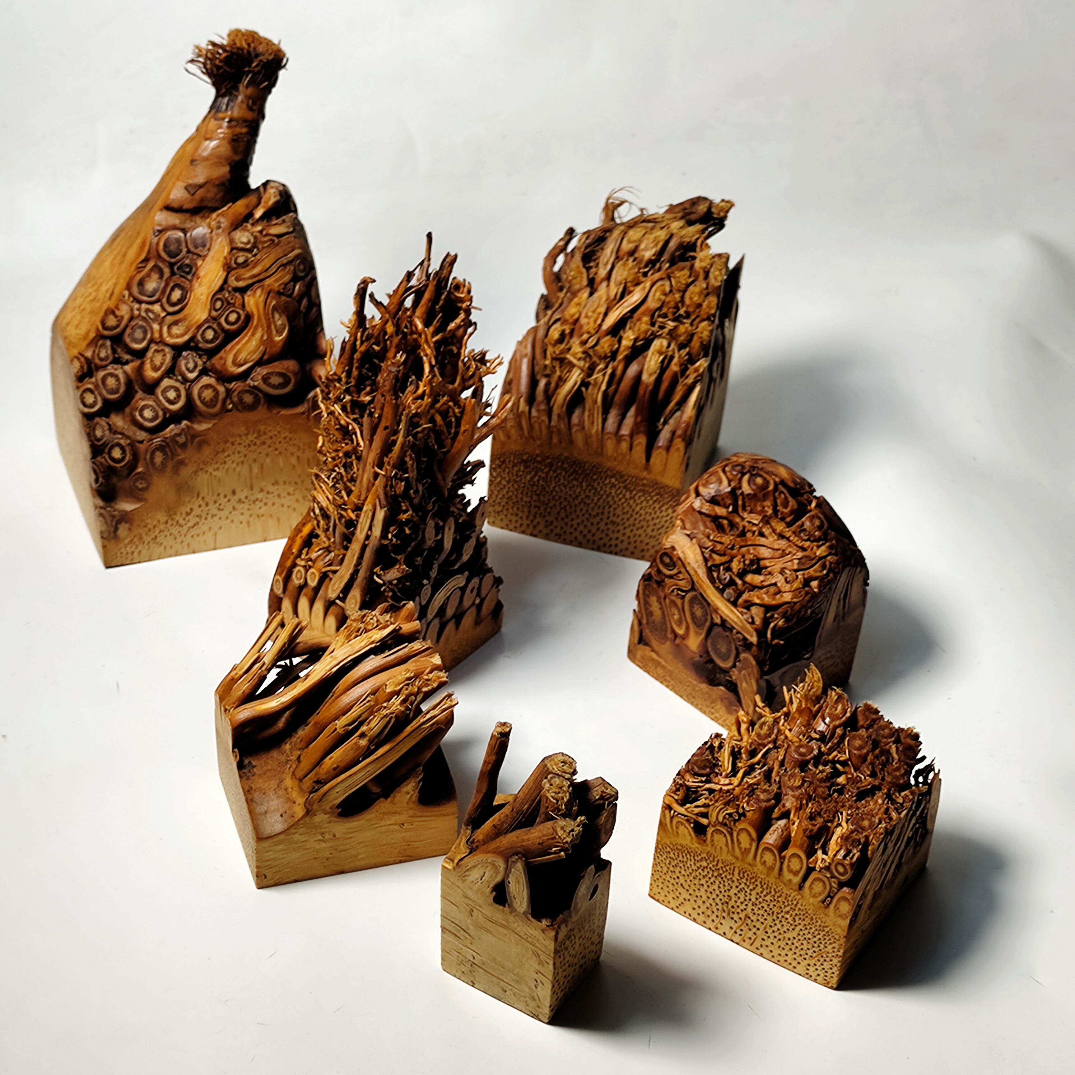 实心竹雕刻天然健康手感细腻