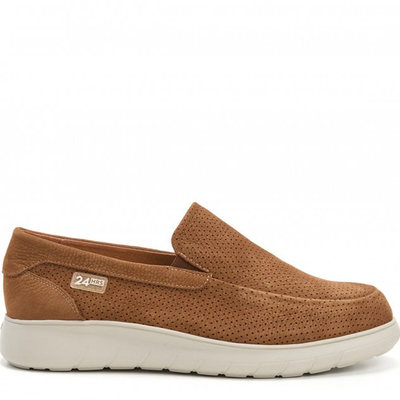 代购西班牙24小时24HRS男鞋2025春款透气日常休闲皮鞋12046莫卡辛