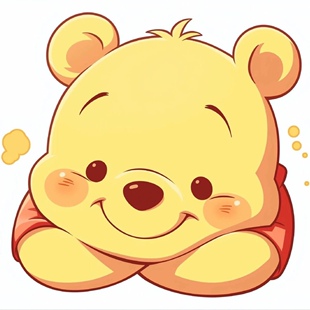 维尼熊贴画可爱房间墙上贴纸房门玻璃门冰箱卡通防水装 饰墙壁粘贴