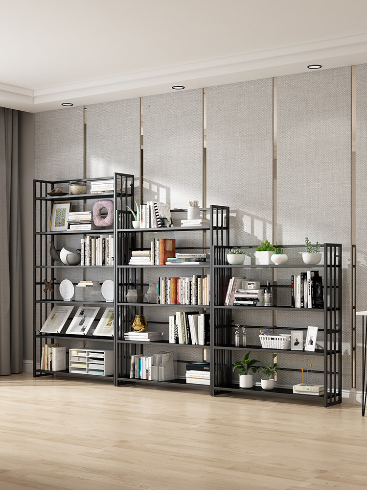 Deep Student Storage Rack Floor-Standing Iron Bookshelf Storage Rack Multi-Layer For Home Living ...