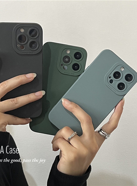 高级感灰绿色适用华为荣耀Magic6pro手机壳x50i+全包镜头x40石墨黑100纯色90冷淡风GT防摔80耐脏x30保护套70
