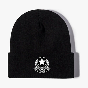 冬季加厚保暖保安巡防特勤执勤安保治安帽子毛线帽男女针织护耳