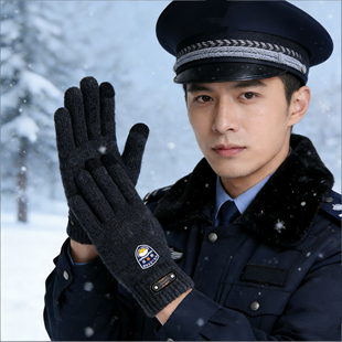 冬季加绒防寒特勤保安手套男士执勤治安巡防安保秩序维护护卫防暴