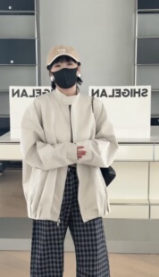 妍西家 26春款 1118时尚 立领米色拉链风衣外套欧货潮 诗歌兰女装