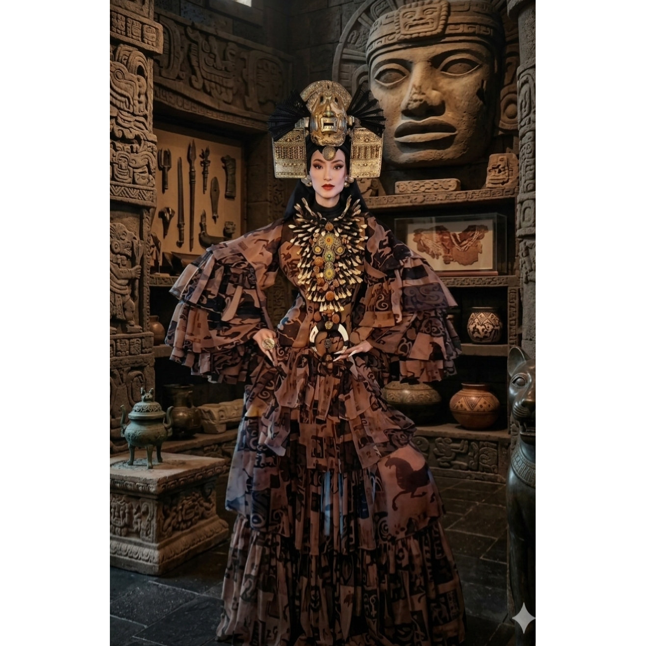 我是朱丽叶真丝乔其纱吉普赛风千民族服装/舞台装
