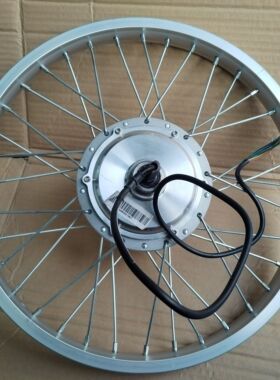 DIY48V500W电动单车轮毂组后驱马达36V350W通用无刷有齿高速电机
