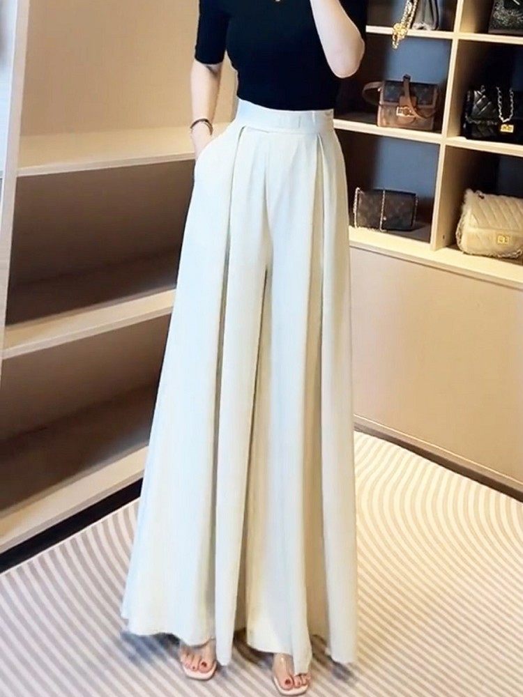 御姐气质女神范套装女装夏装时尚休闲减龄炸街百褶阔腿裤裙两件套