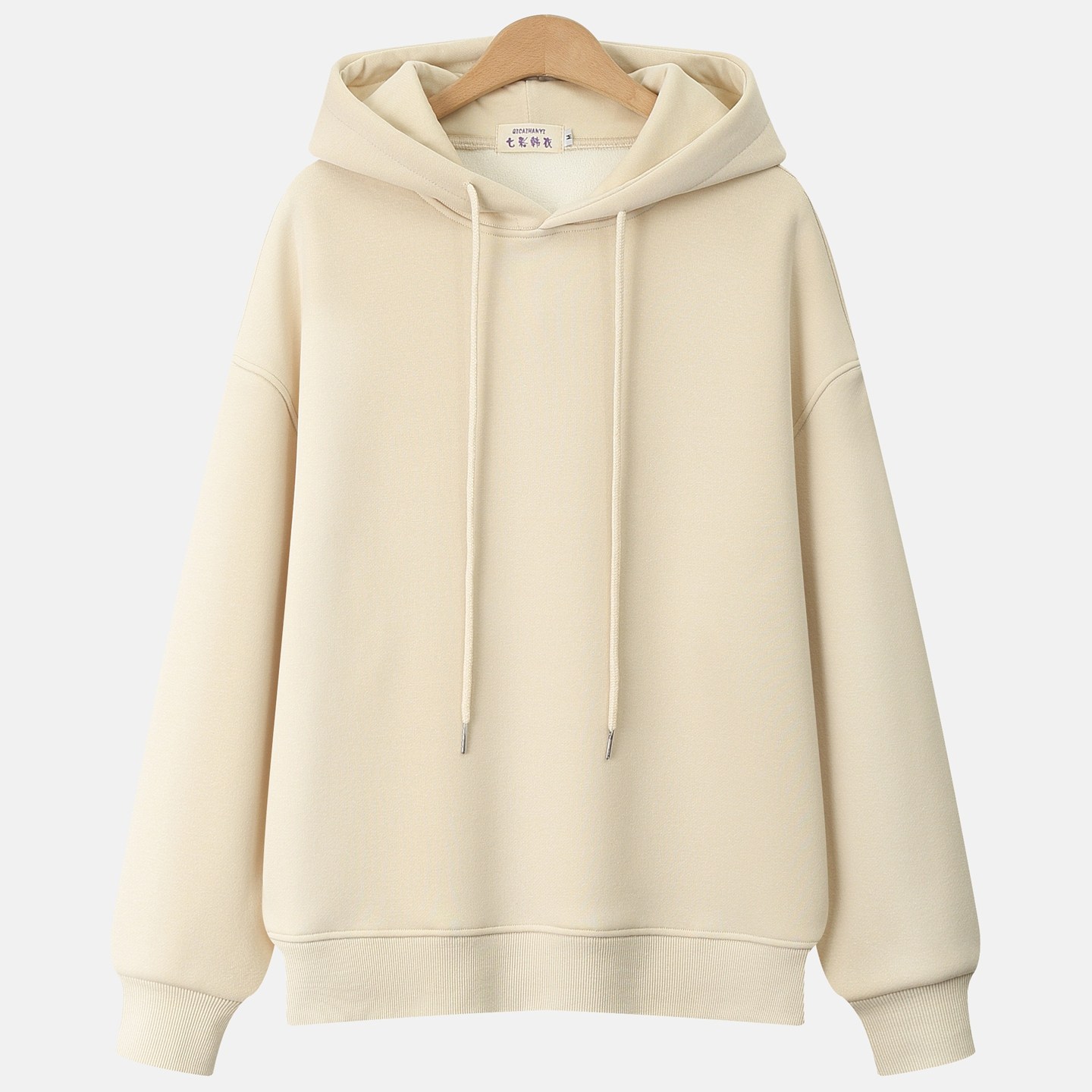 2026秋冬新款连帽卫衣女宽松杏色长袖套头加绒加厚大码春秋上衣潮,女装/女士精品,卫衣/绒衫,淘宝优惠券,粉丝福利购,淘宝优惠卷
