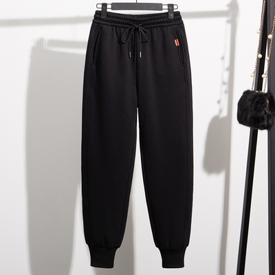 休闲黑色高腰运动裤卫裤女