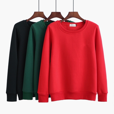 2025新款圆领上衣女无帽卫衣大码宽松保暖内搭长袖胖mm外穿正肩潮